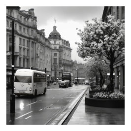 Elegant Street View Fotodruck