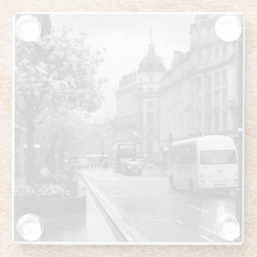 Elegant Street View Glasuntersetzer (Rückseite)