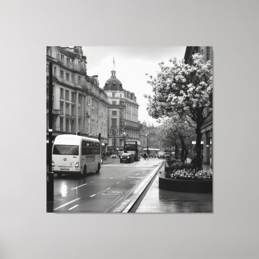 Elegant Street View Leinwanddruck (Vorderseite)