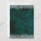 Elegant String Lights Confetti Green Sweet 16 Einladung (Rückseite)