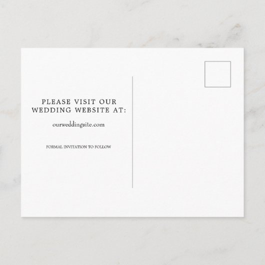 Elegant String Lights Navy Blue Save the Date STD Ankündigungspostkarte (Rückseite)