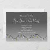 Elegant String Lights New Year's Eve Party 2026 Einladung (Vorderseite)