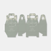 Elegant String Lights Sage Green Wedding Geschenkschachtel (Ungefaltet)