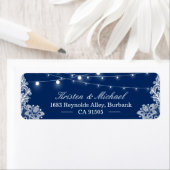 Elegant String Lights White Lace Navy Blue (Insitu)
