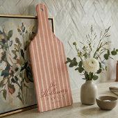 Elegant Stripe Script Typography Family Name  Schneidebrett