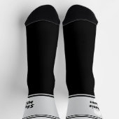 Elegant Striped Full Name and Monogram Crew Socks Socken (Oben)