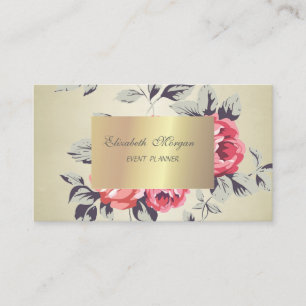 Elegant Stylisch Chic,Blumen Visitenkarte
