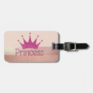 Elegant Stylisch Chic, Glitzende Tiara Prinzessin Gepäckanhänger