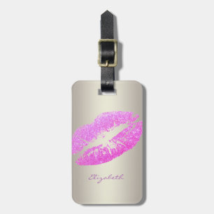 Elegant Stylisch Chic - Glitzernde Lippen,Personal Gepäckanhänger