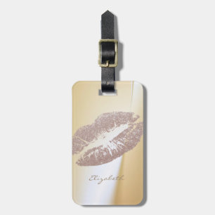 Elegant Stylisch Chic - Glitzernde Lippen,Personal Gepäckanhänger