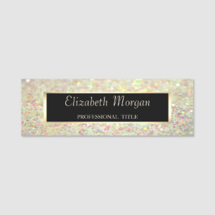 Elegant Stylisch Chic Modern, Rahmen, Glitter Namensschild