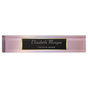 Elegant Stylisch Einfach  Goldrahmen Namensplakette