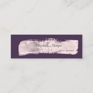 Elegant Stylisch Einfach, Violett, Farbschlagader Mini Visitenkarte
