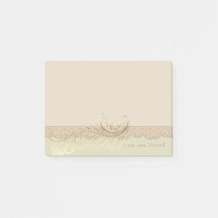 Elegant Stylisch, Faux-Gold-Feder-personalisiert Post-it Klebezettel