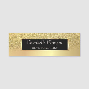 Elegant Stylisch, Goldrahmen, Glitter Ombre Namensschild
