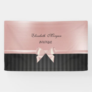 Elegant Stylisch Luxuriös ,gestreift, rosa Schleif Banner