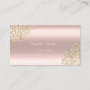 Elegant Stylisch Modern Einfach,Punkte,Roségold Visitenkarte