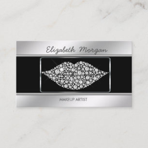 Elegant Stylisch Professionell Diamanten Lippen Visitenkarte