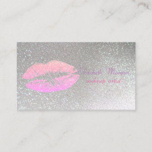 Elegant Stylisch Professionell - Glitzernde Lippen Visitenkarte