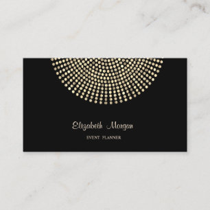 Elegant Stylisch Professionell, Schwarz, Goldene P Visitenkarte