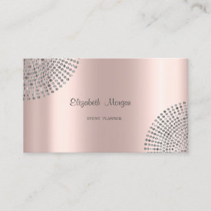 Elegant Stylisch Roségold, Einfach, Punkte Visitenkarte