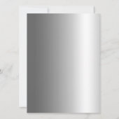 Elegant Stylish Black and Silver 70th Birthday  Einladung (Rückseite)