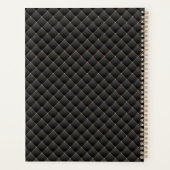 Elegant Stylish Black Gold Monogram Initial 2023 Planer (Rückseite)