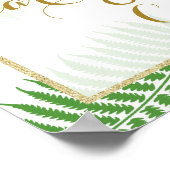 Elegant Stylish Bracken Wedding Poster (Ecke)