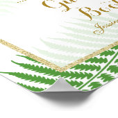 Elegant Stylish Bracken Wedding Poster (Ecke)