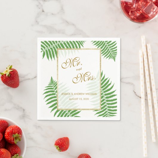 Elegant Stylish Bracken Wedding Serviette (Beispiel)