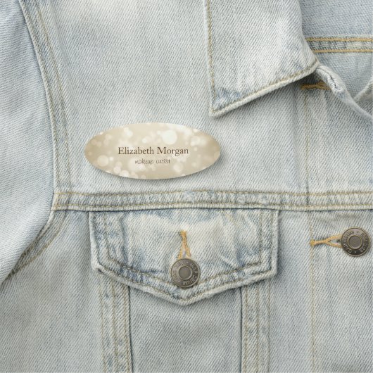 Elegant Stylish Chic Bokeh Namensschild (Beispiel)