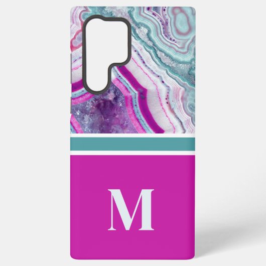 Elegant Stylish Chic Monogram Initial Samsung Galaxy Hülle (Rückseite)