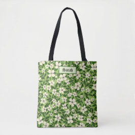 Elegant Stylish Cute Green Botanical Floral Tasche