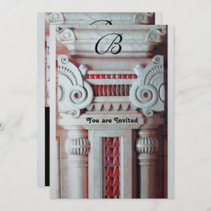 ELEGANT STYLISH DECOR Rotes weißes schwarzes Silbe Einladung