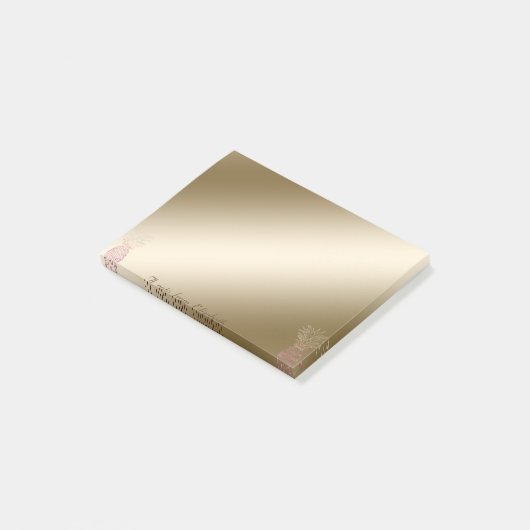 Elegant stylish, Girly, Ananas Post-it Klebezettel (angewinkelt)