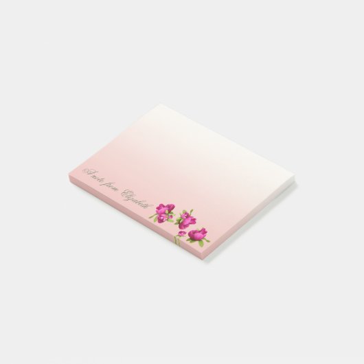 Elegant Stylish Girly , Blume Post-it Klebezettel (angewinkelt)