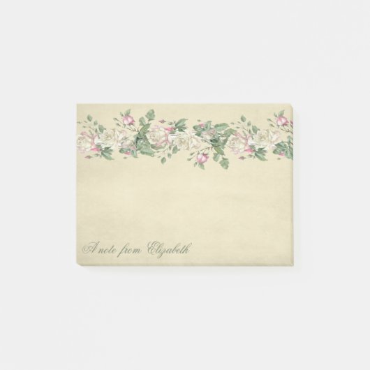 Elegant Stylish Girly , Blume Post-it Klebezettel (Vorderseite)