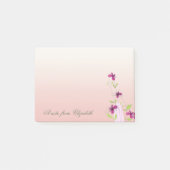 Elegant Stylish Girly , Blume Post-it Klebezettel (Vorderseite)