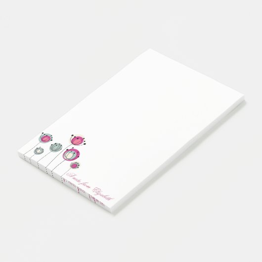Elegant Stylish Girly , Blume Post-it Klebezettel (angewinkelt)
