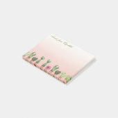 Elegant Stylish Girly Cactus Post-it Klebezettel (angewinkelt)