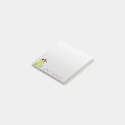 Elegant Stylish Girly , Cartoon Froog Post-it Klebezettel (angewinkelt)