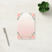 Elegant Stylish Girly , Rose floral Post-it Klebezettel (Büro)