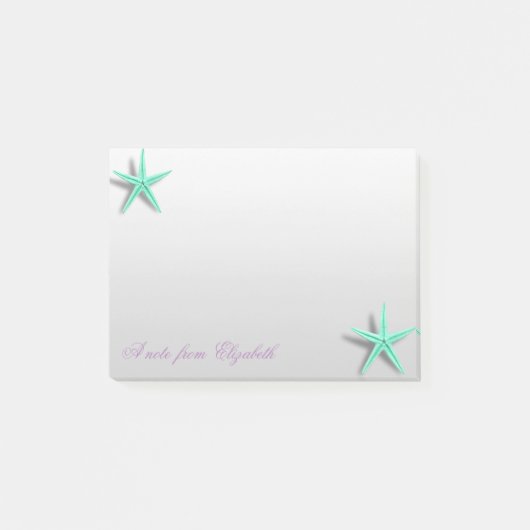 Elegant Stylish Girly ,Starfish Post-it Klebezettel (Vorderseite)