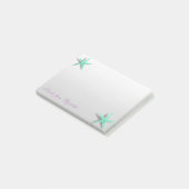 Elegant Stylish Girly ,Starfish Post-it Klebezettel (angewinkelt)