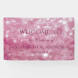 Elegant Stylish Glittery Bokeh Wedding Banner