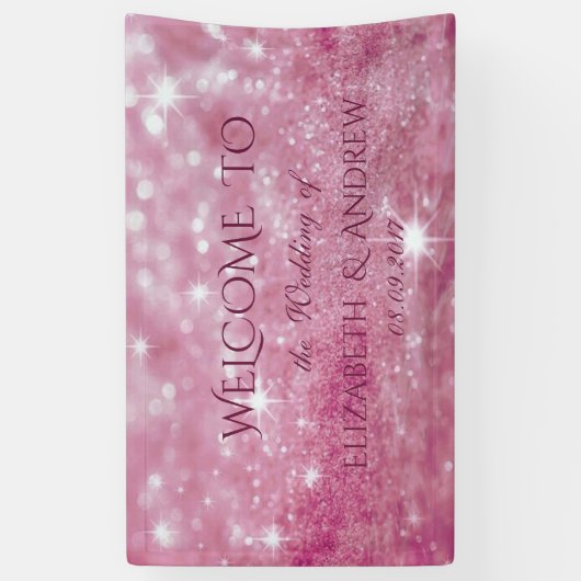 Elegant Stylish Glittery Bokeh Wedding Banner (Vertikal)