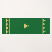 Elegant, Stylish Golden Buddha on Forest Green Yogamatte (Vorderseite (Horizontal))