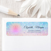 Elegant Stylish Lotus Bokeh Ombre Address Label (Insitu)