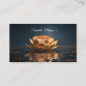 Elegant Stylish Lotus Yoga Instructor Visitenkarte (Vorderseite)