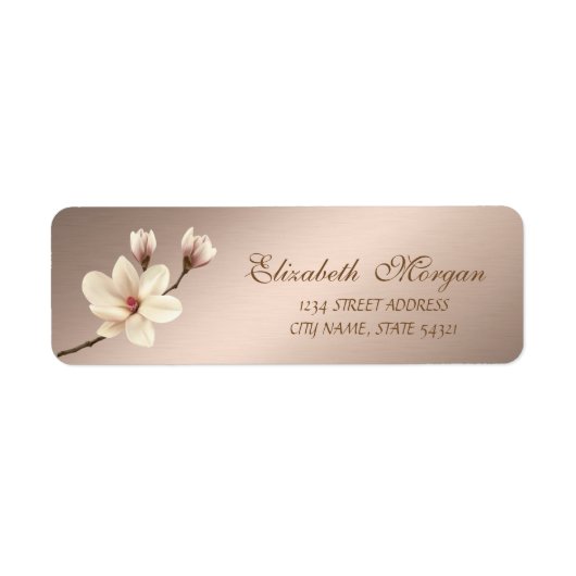 Elegant Stylish Magnolia Adresse (Vorne)